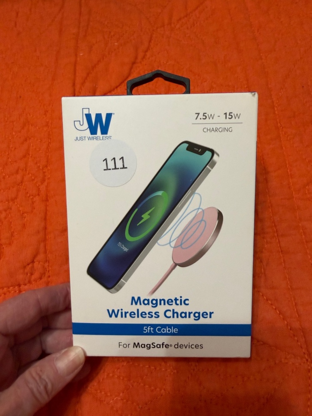 JW Just Wireless Magnetic Wireless Charger - Pink new in box
